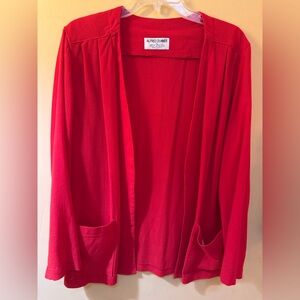 Vintage Alfred Dunner Scarlet Button Front Blouse Size L